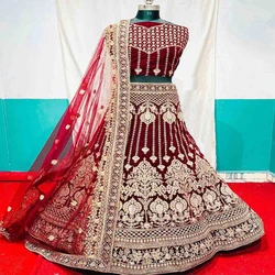 Trendy Heavy Elegant Work Designer Velvet Lehenga Choli