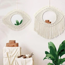 Round Decorative Evil Eye Wall Hanging Antique Mirror