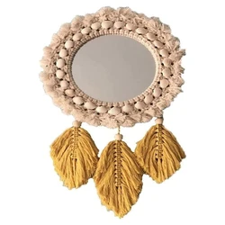 Top Notch Quality Beads Round Mirror Macrame Design