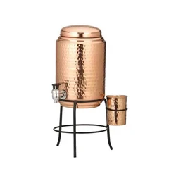Indian Art Pure Copper Matka Drinking Water Storage