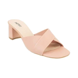 Women's Metro Peach Sandals 2 Inch Heel Casual Slides