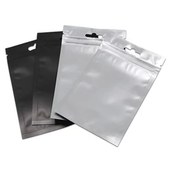 Sliver, Black Sun Poly's Laminated Jackets Zipper Bags
