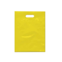 Classic Bag Plain Yellow Polyethene D Cut Shape Bag