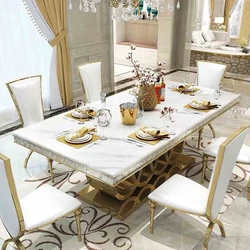 Marble Dining Table White Color Premium Quality Marble