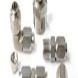 Double Ferrule Tube Fittings, Color Metallic