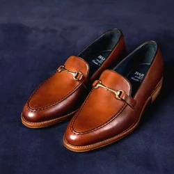 Mens Loafer Shoes, Flat Brown And Synthetic Leather Loafers