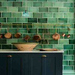 Polished Green Tiles Beuaty