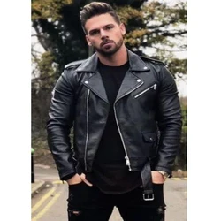 Plain Mens Leather Jacket