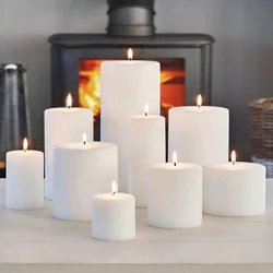 White Pillar Candles
