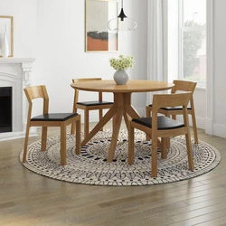 Wooden Circular Dining Table