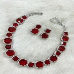 Gemstone Ruby Red Necklace