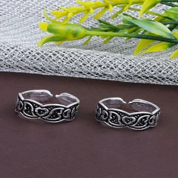 Silver Oxidized Toe Ring