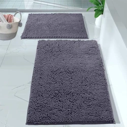 Rectangular Grey Bath Rugs