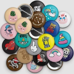 Round Printed Pin Badges