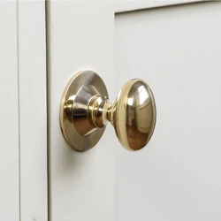 Oval Brass Cupboard Knob