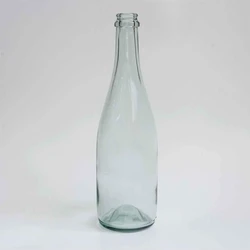 Clear Glass Beer Bottles, Non polished finished