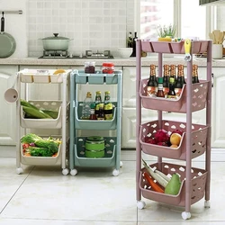 Plastic Kitchen Trolley, Sustainable, stocked feature