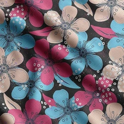 Flower Printed Polyester Fabric