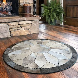 Round Leather Carpets