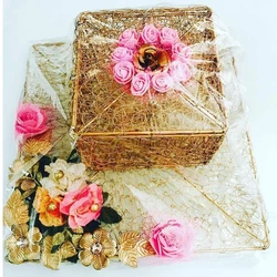 Metal flower Gift Box