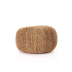 Knitted Jute Pouf