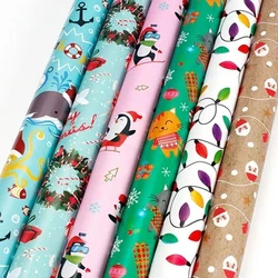 Colorful Handmade Gift Wrapping Paper Printing Floral Design