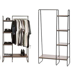 Stainless Steel Clothing Display Racks Boutique Garment Racks