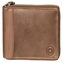 Zipper leather Wallet