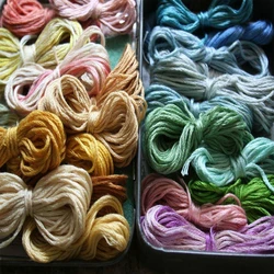 Dyed Embroidered Threads