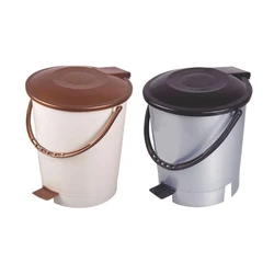 Durable Dustbin Trolley Plastic Pedal Bin Metal Garbage Bin