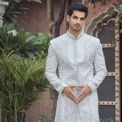 Embroidered Indian sherwani