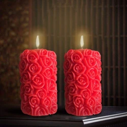 Rose Pillar Candle
