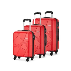 Hard Body Printed Trolley Bags 3 Set Cabin Suitcase