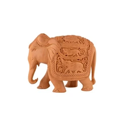 Wooden elephant statue