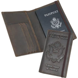 Genuine Leather Passport Cover Personalised Passport Holder
