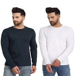 Multicolor Round Neck Full Sleeves Mens T Shirt Buy Online