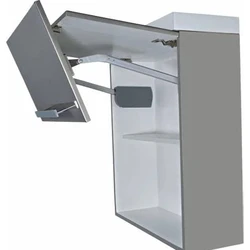 Cabinet Double Kitchen Door, Gray colour, brass type