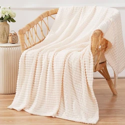 Soft Throw Blanket, Reversible Fuzzy Lightweight