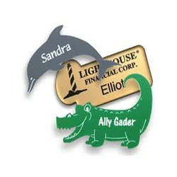 Custom Metal Name Badge Fine Finish Magnetic Name Badges