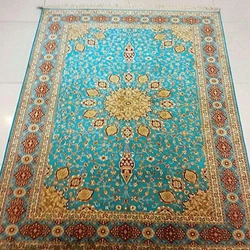 Turquoise Silk Carpet