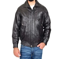 Mens Blouson Leather Jacket