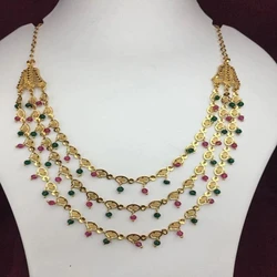Brass Three Layered Necklace