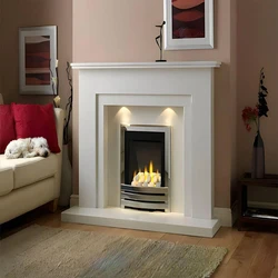 White Marble Fireplace