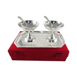 Silver Ice Cream Set