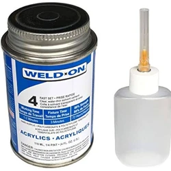 Clear Acrylic Glue, Liquid form, Plastic material