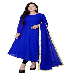 Fancy Printed, Embroidery Ladies Georgette Kurti Lovely Looks