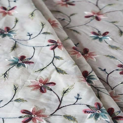 Multi Embroidery Work Fabric