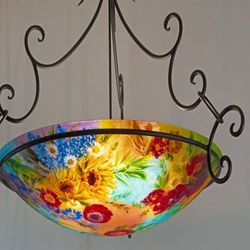 Glass Handpainted Chandelier