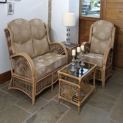 Polished Rattan Sofa Set