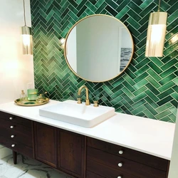 Brass Green Bathroom
